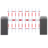 Kép 1/5 - Szervo motoros sorompó - ipari helyekre - 4 m alsó-felső rácsos kar - szürke sorompótest - balos BXB-S18CB02I-gy-3F4-L